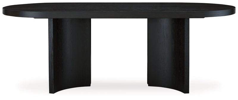 Rowanbeck - Oval Dining Room Table - Black - R&R Furniture Gallery (Fountain Valley, CA)