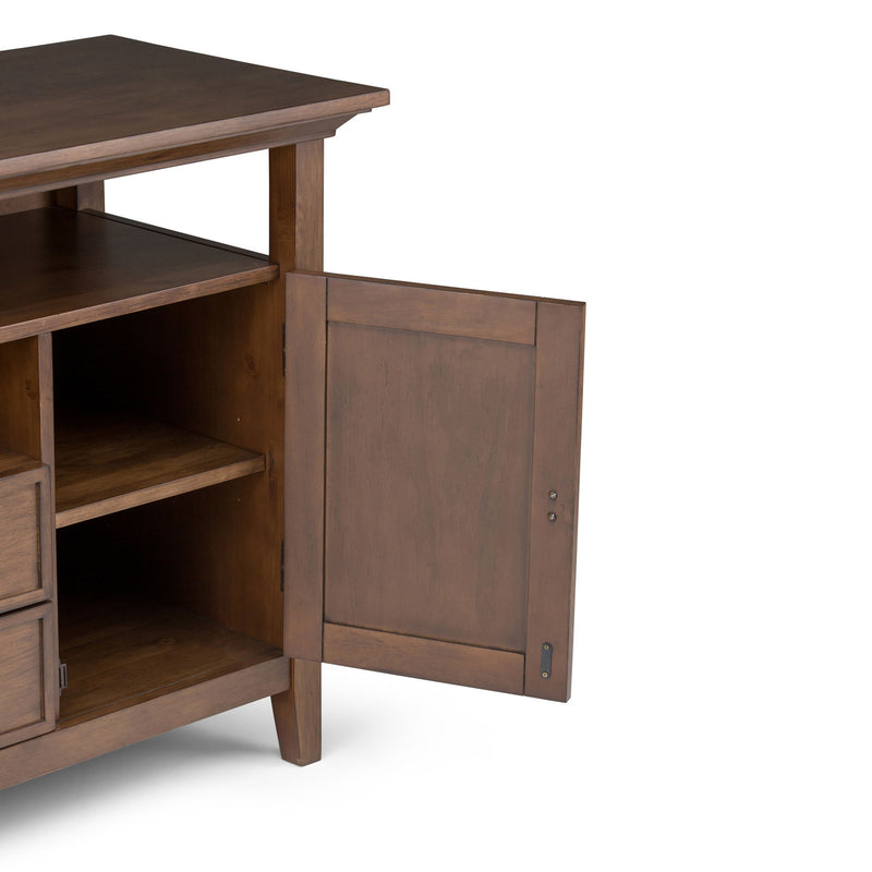 Redmond - Tall TV Media Stand - Rustic Natural Aged Brown - R&R Furniture Gallery (Fountain Valley, CA)