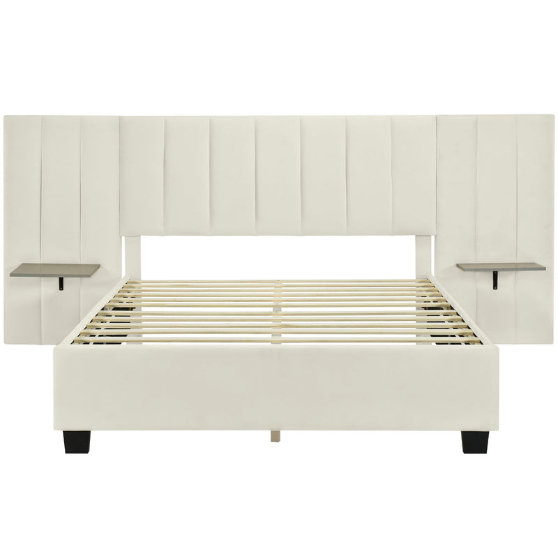 Upholstered Platform Bed With Big Headboard - R&R Furniture Gallery (Fountain Valley, CA)
