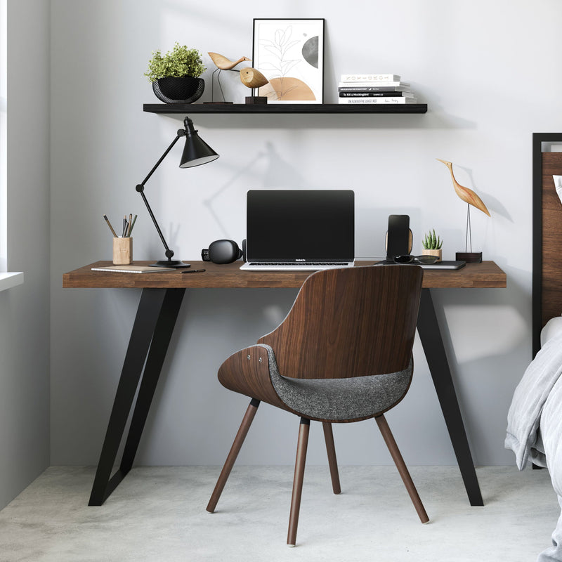 Lowry - Flat Top Desk - Rustic Natural Aged Brown - R&R Furniture Gallery (Fountain Valley, CA)