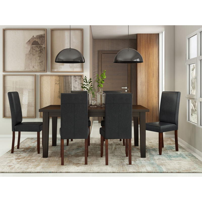 Acadian - Parson Dining Chair (Set of 2) - Distressed Black - R&R Furniture Gallery (Fountain Valley, CA)