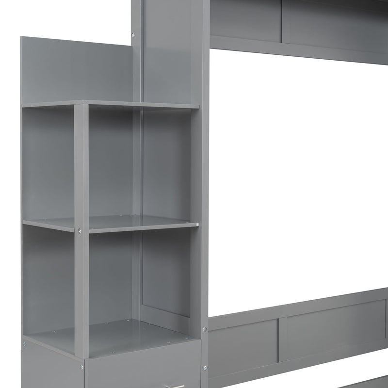 Murphy Wall Bed With LED Lights, Shelves And Drawers - R&R Furniture Gallery (Fountain Valley, CA)