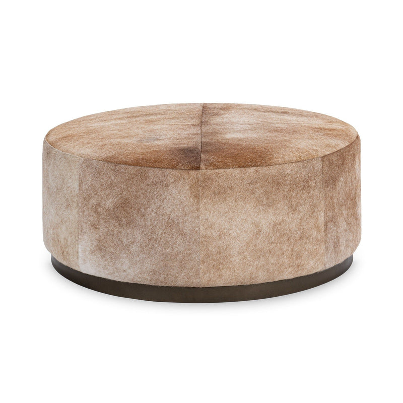 Andre - 40" Round Ottoman - Canyon Dust - R&R Furniture Gallery (Fountain Valley, CA)