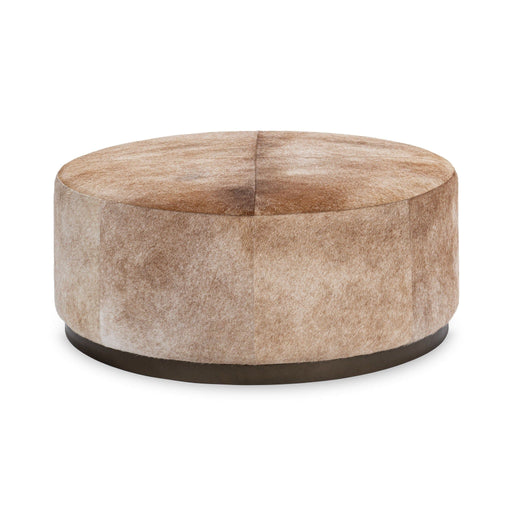 Andre - 40" Round Ottoman - Canyon Dust - R&R Furniture Gallery (Fountain Valley, CA)