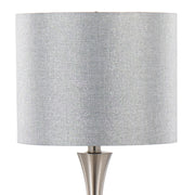 Set of two Lumi Source Lenuxe contemporary semi-gloss table lamps with sleek modern design and cylindrical shades.