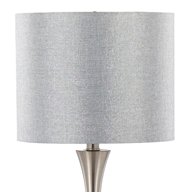 Set of two Lumi Source Lenuxe contemporary semi-gloss table lamps with sleek modern design and cylindrical shades.