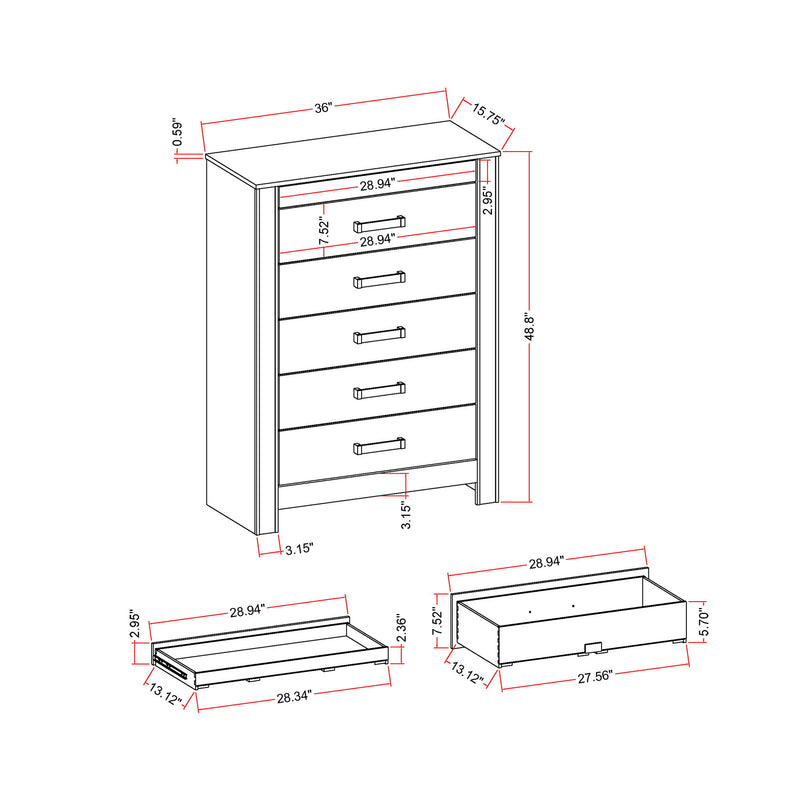 Lorenzo - Chest With Hidden Jewelry Compartment And Bar Handle - Silver - R&R Furniture Gallery (Fountain Valley, CA)