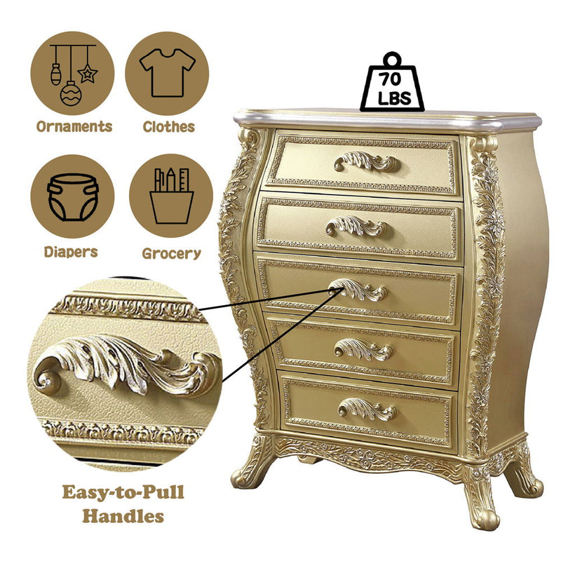 Cabriole - Chest - Gold - R&R Furniture Gallery (Fountain Valley, CA)
