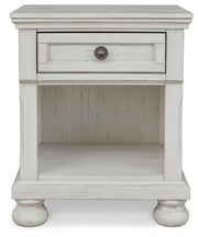 Robbinsdale - One Drawer Night Stand - Antique White - R&R Furniture Gallery (Fountain Valley, CA)