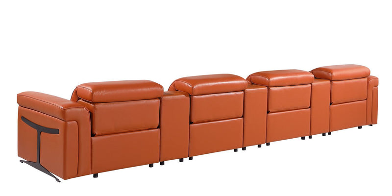 1126 - 7-Piece Modular Power Reclining Sofa In With 4 Power Recliners & Power Headrests