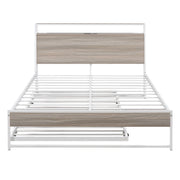 Platform Bed Frame With Trundle, USB Ports And Slat Support, No Box Spring Needed - R&R Furniture Gallery (Fountain Valley, CA)