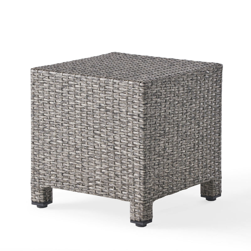 Noble House minimalist accent side table with a sleek design, featuring a smooth surface and modern style.