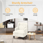 Upholstered Accent Chair Tufted Armchair For Living Room And Bedroom - R&R Furniture Gallery (Fountain Valley, CA)