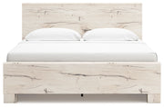 Signature Design by Ashley Lawroy panel bed with built-in storage drawers in a modern wood finish.