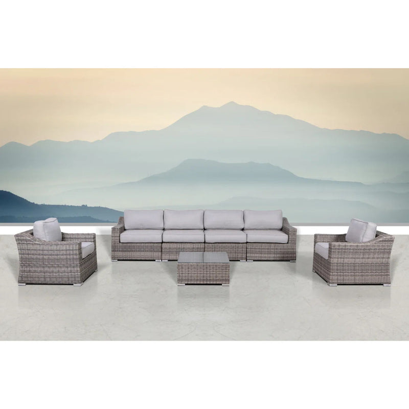 Outdoor Wicker Conversation Set With Cushions, All Weather - R&R Furniture Gallery (Fountain Valley, CA)