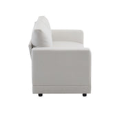 Modern Square Arm Sofa With Soft Fabric Upholstery, Deep Cushions - R&R Furniture Gallery (Fountain Valley, CA)