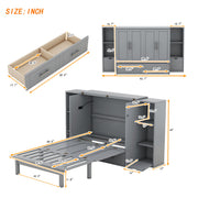Murphy Bed With Shelves, Drawers And USB Ports - R&R Furniture Gallery (Fountain Valley, CA)
