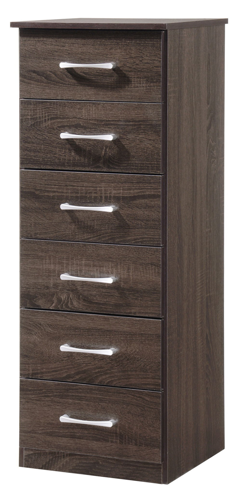 Glory Furniture Boston lingerie chest with multiple drawers, crafted in dark wood, ideal for bedroom storage and organization.