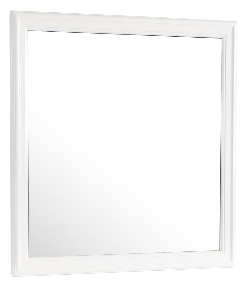 Glory Furniture traditional wall mirror with a sleek frame, suitable for any space, hanging on a wall in a modern interior.