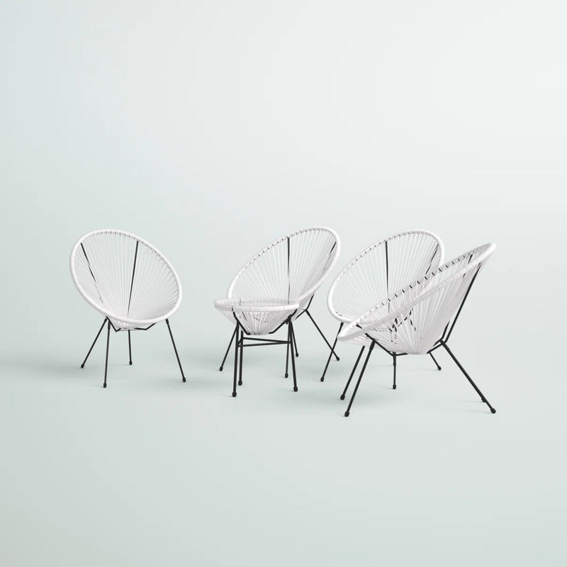 Outdoor Conversation Set With Ergonomic Lounge Chairs And Tempered Glass Table - R&R Furniture Gallery (Fountain Valley, CA)