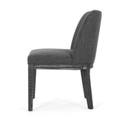 Set of two Noble House modern dining chairs with durable fabric upholstery and sturdy wooden frames, ideal for contemporary dining rooms.