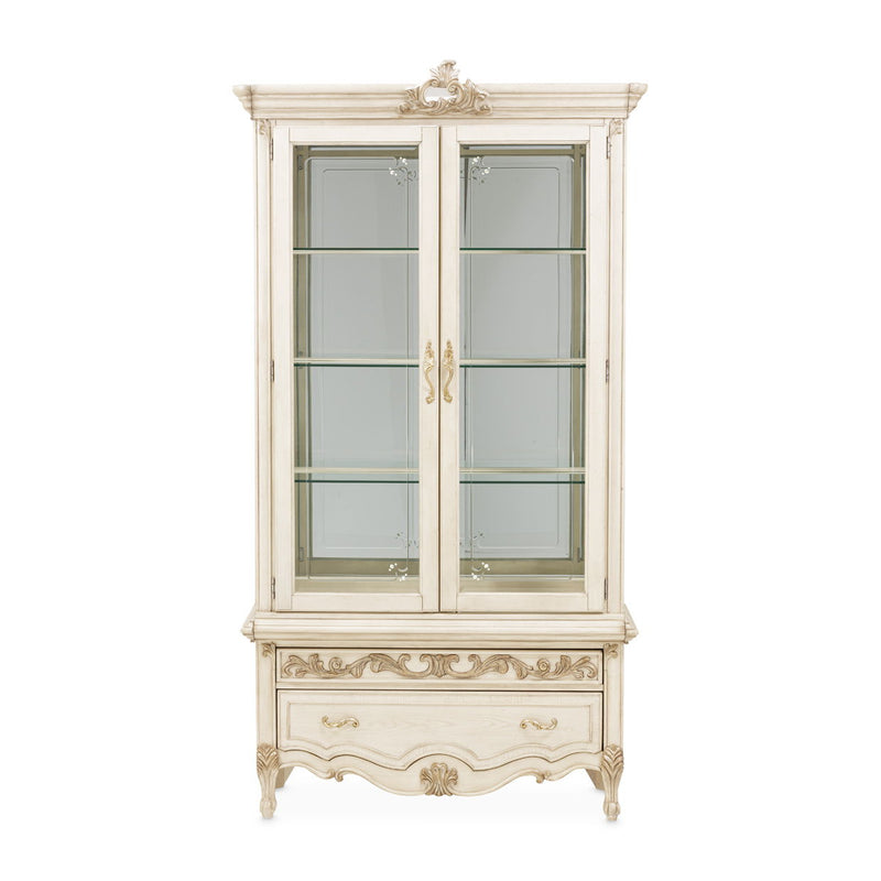 Platine de Royale - Curio Cabinet - Champagne - R&R Furniture Gallery (Fountain Valley, CA)
