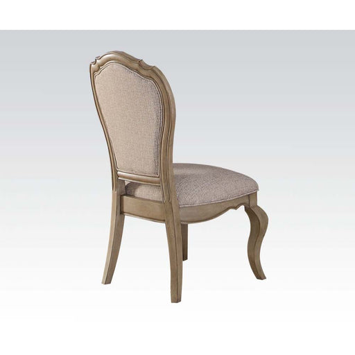 Chelmsford - Side Chair (Set of 2) - Beige Fabric & Antique Taupe - R&R Furniture Gallery (Fountain Valley, CA)