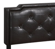 Button tufted upholstered bed by Glory Furniture with a cozy, plush design perfect for enhancing bedroom comfort and style.