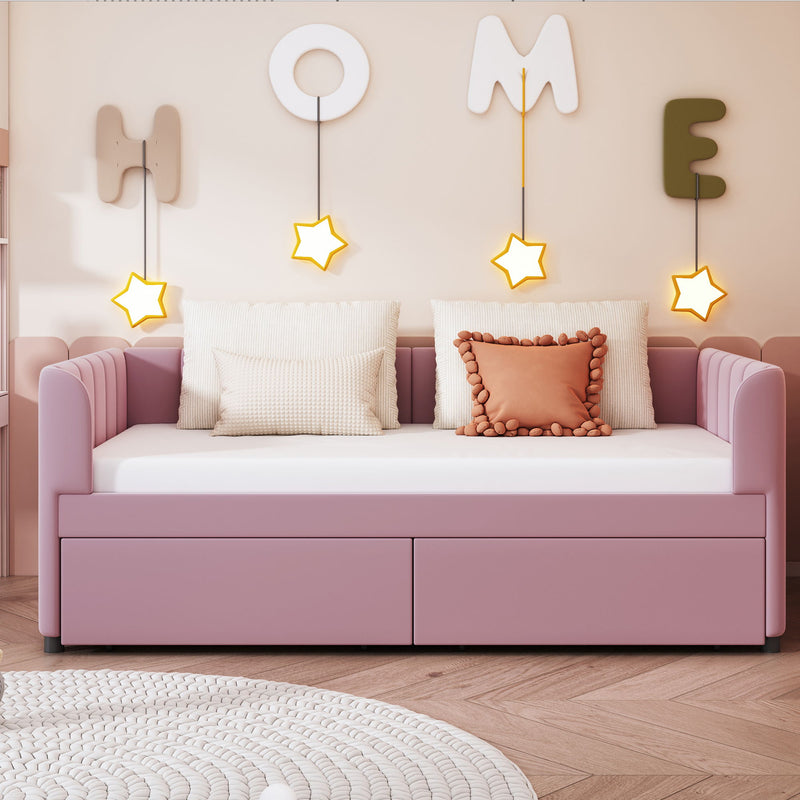 Upholstered Daybed With Ergonomic Design Backrest - R&R Furniture Gallery (Fountain Valley, CA)