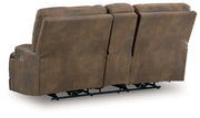 Beckley Place - Power Reclining Loveseat With Console / Adjustable Headrest - Earth - R&R Furniture Gallery (Fountain Valley, CA)