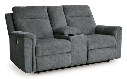 Barnsana - Dbl Power Reclining Loveseat With Console - R&R Furniture Gallery (Fountain Valley, CA)