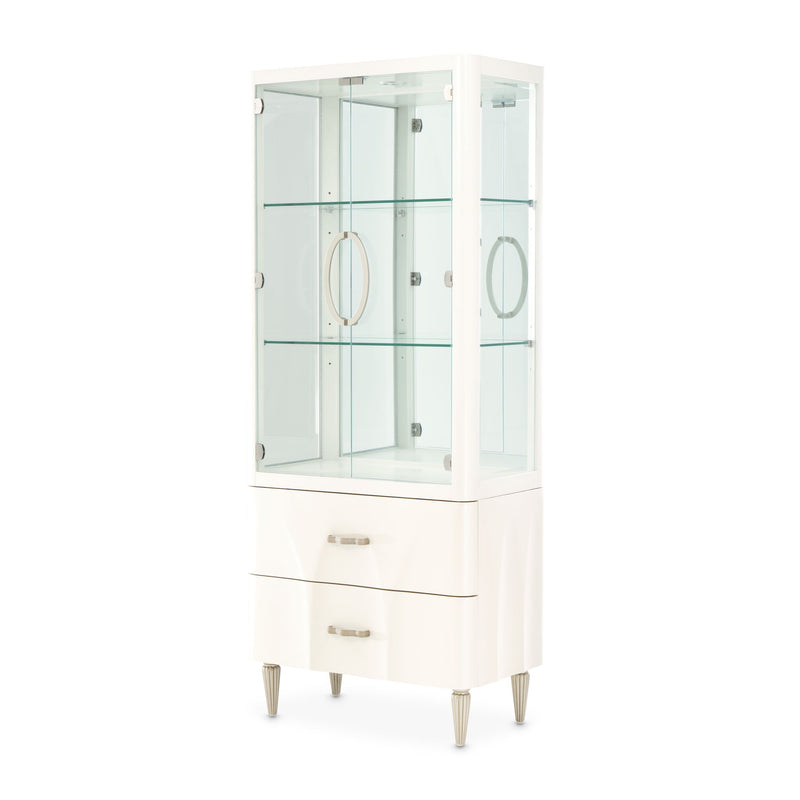 London Place - Display Cabinet - Creamy Pearl - R&R Furniture Gallery (Fountain Valley, CA)