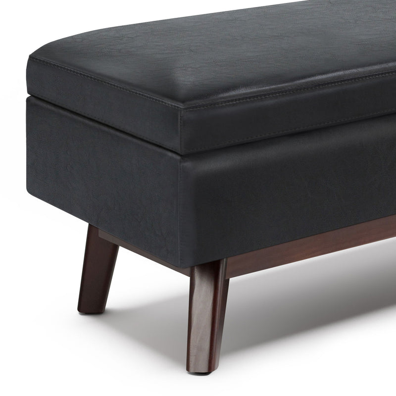 Owen - Rectangular Storage Ottoman - Midnight Black - R&R Furniture Gallery (Fountain Valley, CA)