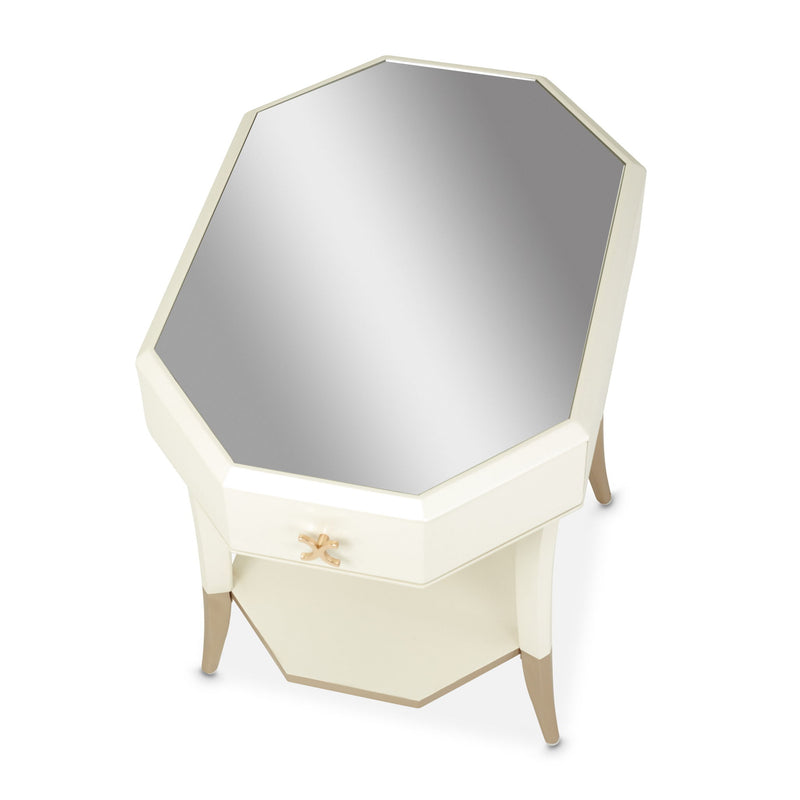 La Rachelle - Octagonal End Table - Champagne - R&R Furniture Gallery (Fountain Valley, CA)