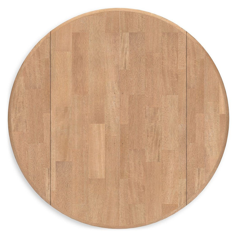 Gesthaven - Round Dining Room Drop Leaf Table - R&R Furniture Gallery (Fountain Valley, CA)