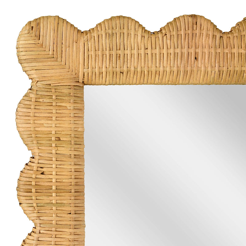 Bama - Rattan Long Wall Mirror - Natural - R&R Furniture Gallery (Fountain Valley, CA)