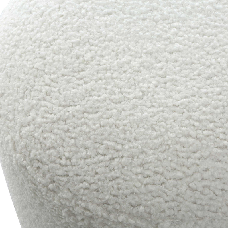 Uttermost Avila accent ottoman with tufted fabric upholstery and wooden legs, versatile for living room or bedroom decor.