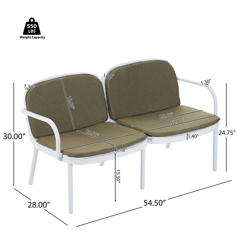 Luna - Outdoor Patio 3 Pieces Chat Set - R&R Furniture Gallery (Fountain Valley, CA)