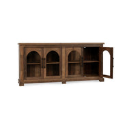 Zion - Wood 4 Door Cabinet - Natural - R&R Furniture Gallery (Fountain Valley, CA)