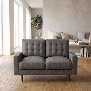 Loveseat Sofa, Tufted Back Upholstered 2 Seat Couch