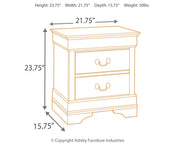 Alisdair - Two Drawer Night Stand - Reddish Brown - R&R Furniture Gallery (Fountain Valley, CA)