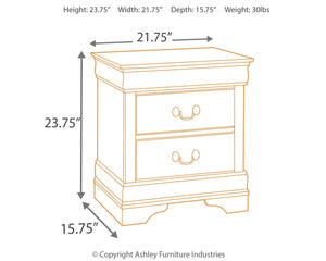 Alisdair - Two Drawer Night Stand - Reddish Brown - R&R Furniture Gallery (Fountain Valley, CA)