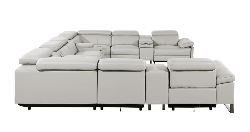 1246 - 12-Piece U-Shaped Modular Power Reclining Sectional With 4 Power Recliners And Power Headrests