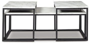 Donnesta - Occasional Table Set (Set of 3) - Gray / Black - R&R Furniture Gallery (Fountain Valley, CA)
