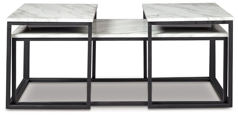 Donnesta - Occasional Table Set (Set of 3) - Gray / Black - R&R Furniture Gallery (Fountain Valley, CA)