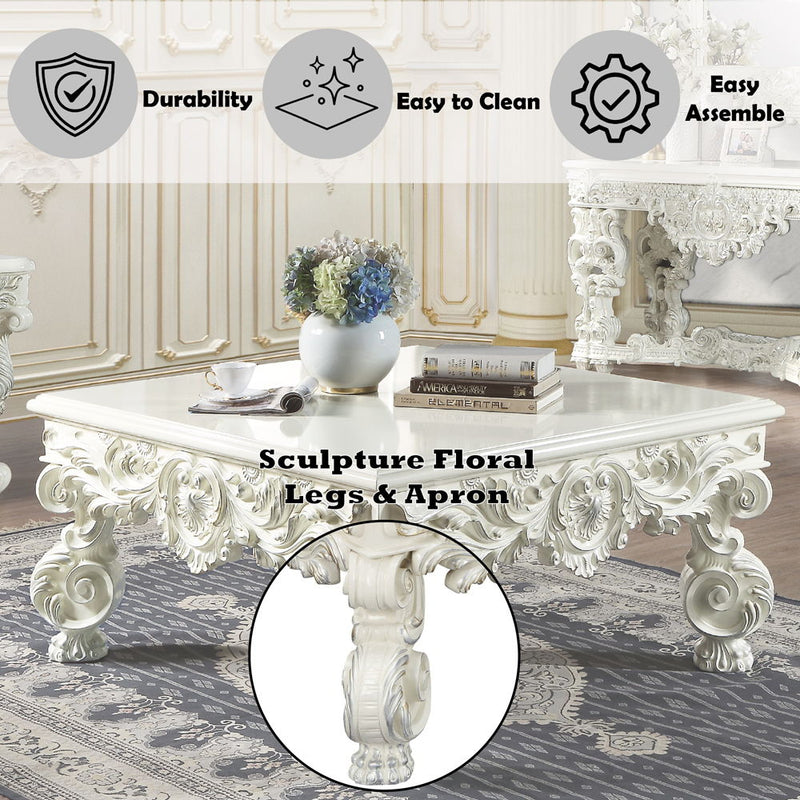 Adara - Coffee Table - Antique White - R&R Furniture Gallery (Fountain Valley, CA)
