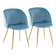 Set of two Lumi Source Fran contemporary elegant design chairs with sleek modern lines and cushioned seats, perfect for stylish dining.