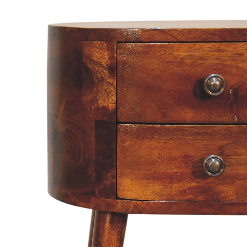 Mini Rounded Nightstand - Chestnut - R&R Furniture Gallery (Fountain Valley, CA)