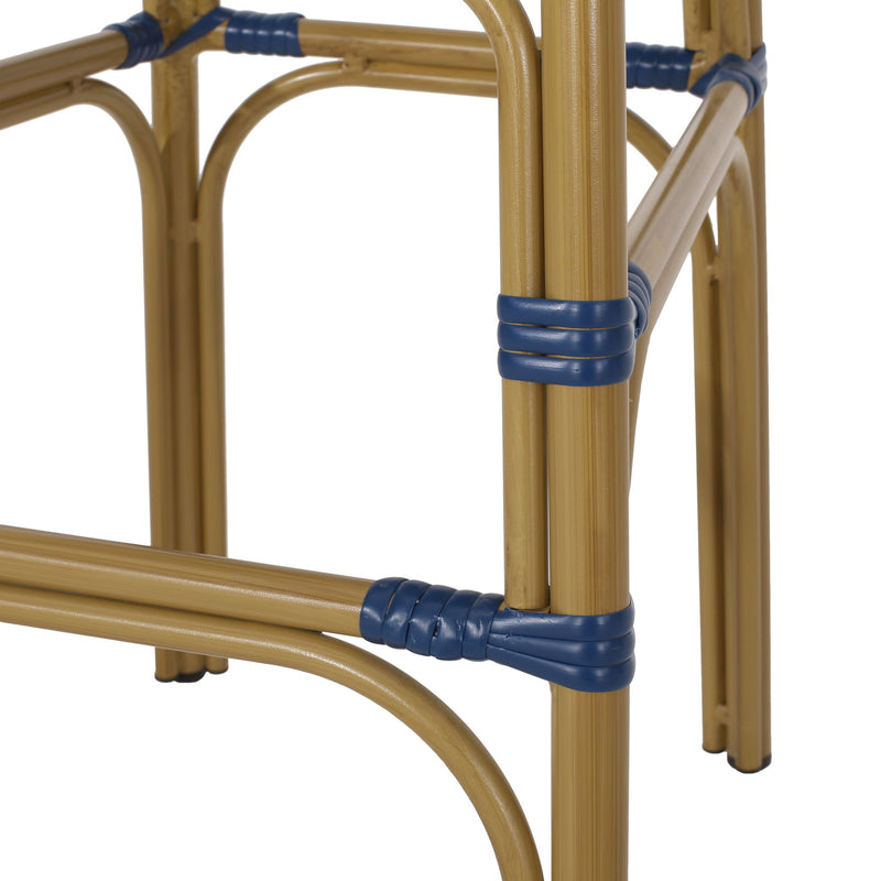 Outdoor Wicker And Aluminum French Barstools (Set of 2) - R&R Furniture Gallery (Fountain Valley, CA)