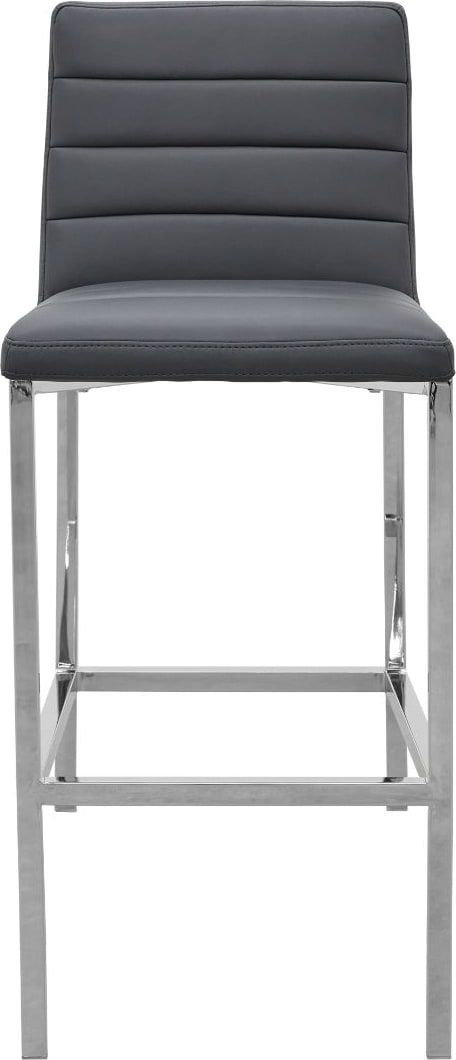 Amalfi Metal Back Bar Stool in Cobalt Leather